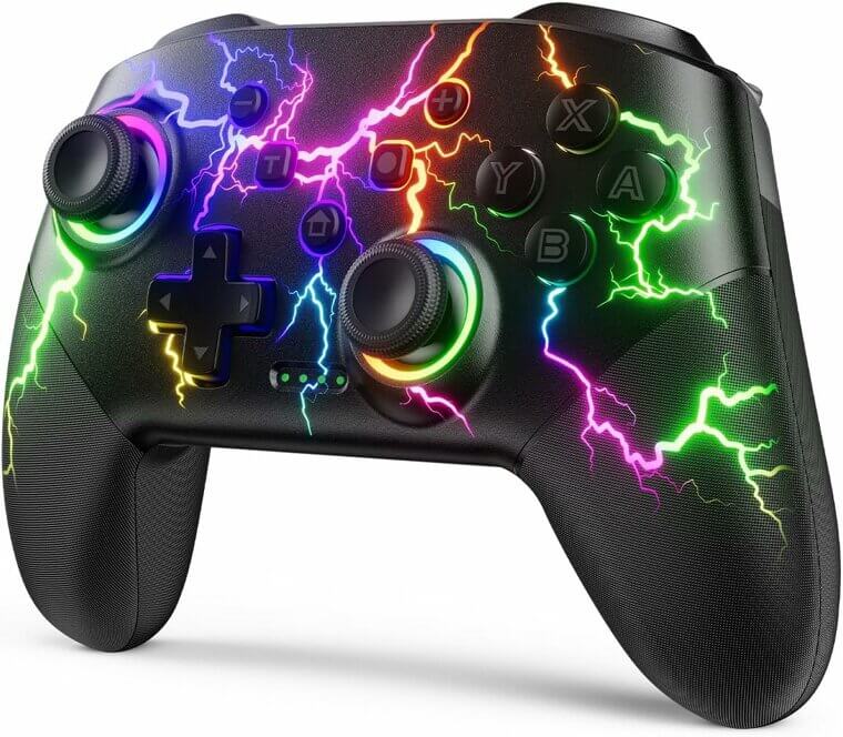 Switch Pro Controller with RGB Lights and Turbo Vibration - Enjoy 5% Off!
