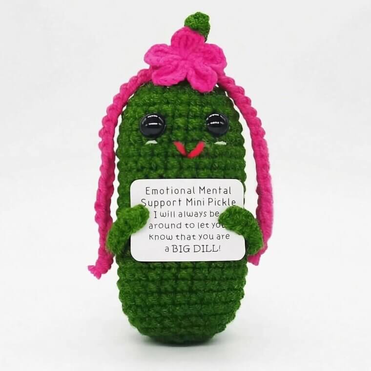 Crochet Pickle Gift - Fun & Inspirational Present for All Occasions - Enjoy 40% Off!