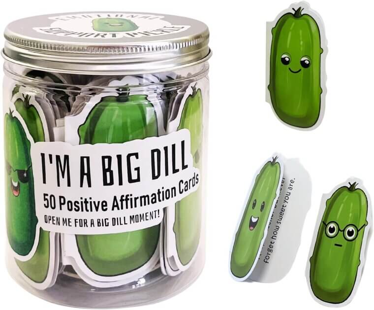 Positive Pickle Cards: Fun, Uplifting Affirmations for Stress Relief - Don’t Miss the 60% Discount!