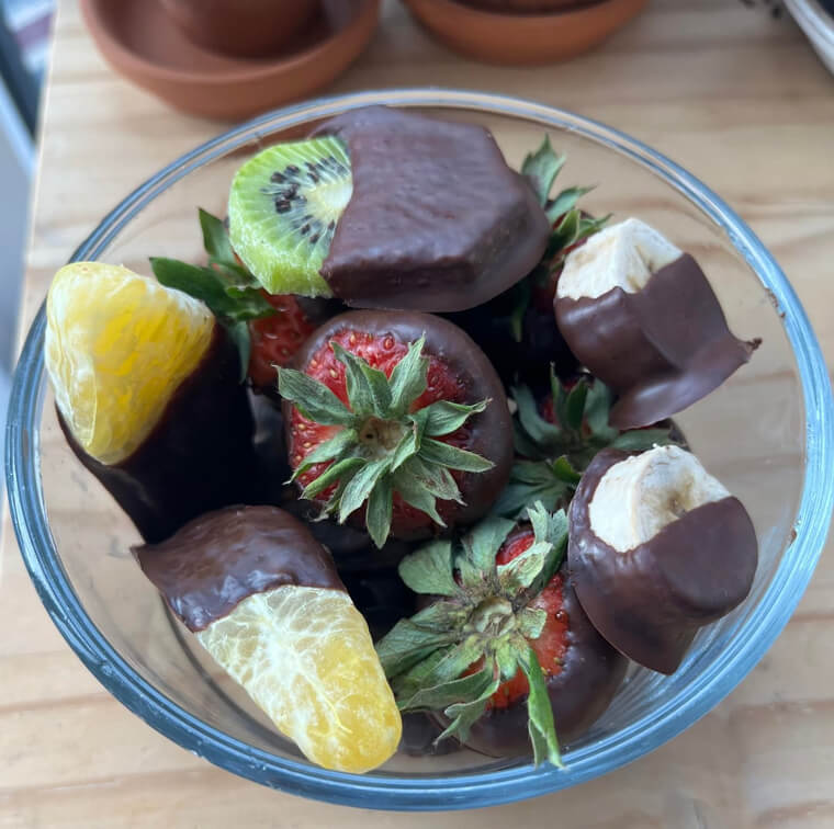 Chocolate-Dipped Fruit Platter