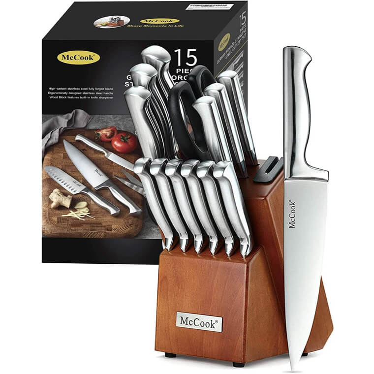 Revolutionize Your Kitchen with McCook Knife Set - Built-in Sharpener