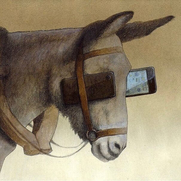 Just Like This Donkey, We Are All Blinded By Screens