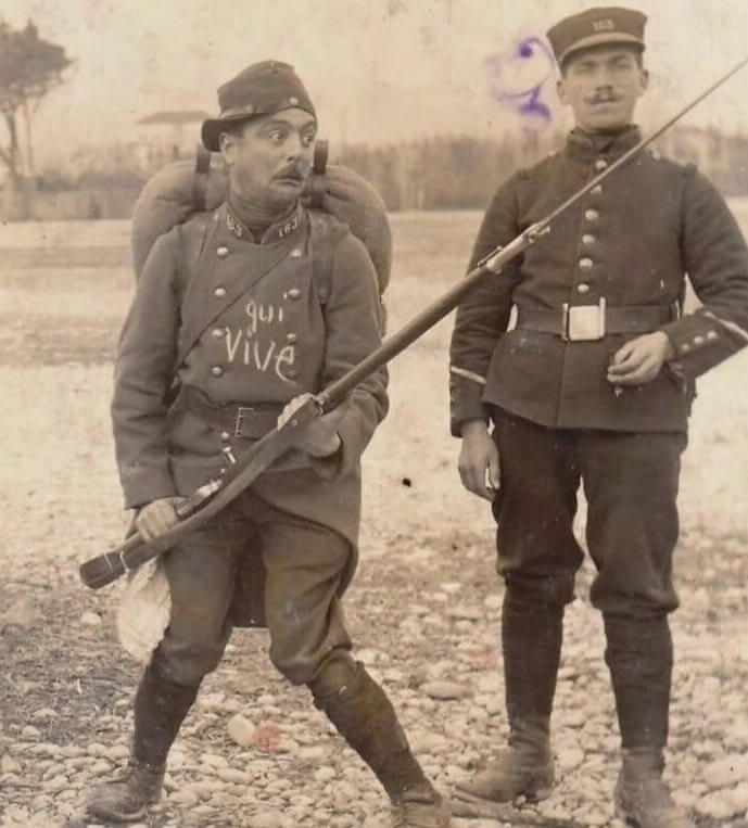 World War I Soldiers Playing Around Before Going to Battle