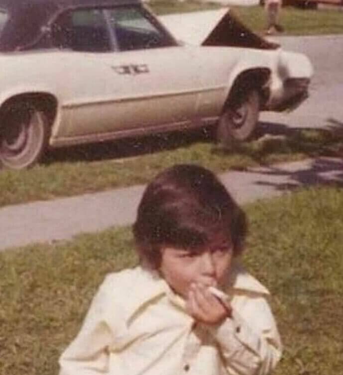 Young Boy Pictured Shortly After Stealing and Crashing His Dad's Car