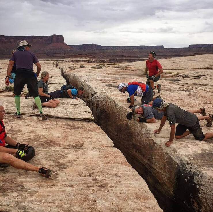 The Black Crack in the White Rim Trail, Utah