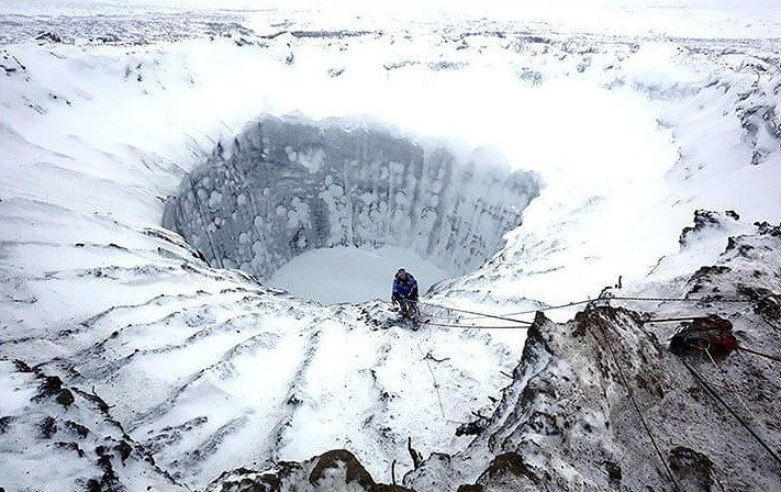 Giant Permafrost Explosions, Siberia