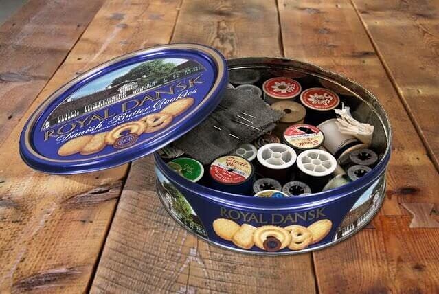 Old Cookie Tins as Stackable Containers