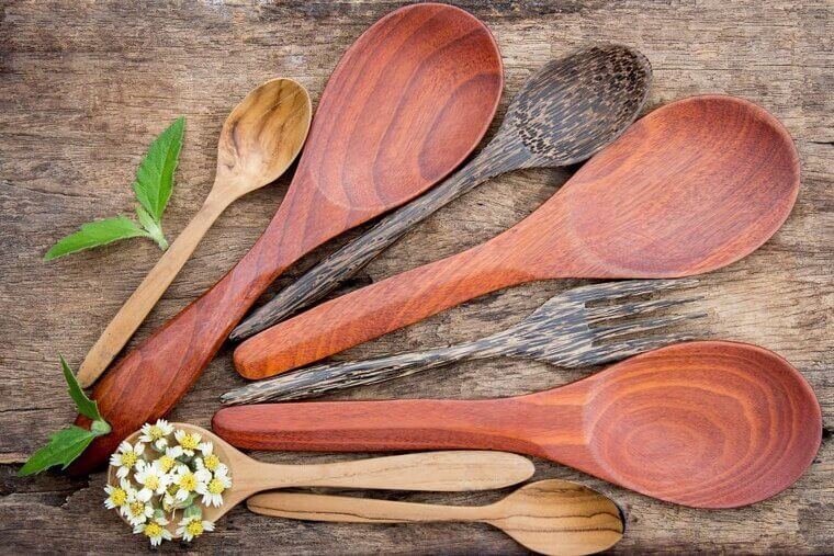 Wooden Spoon Rail for Kitchen Tools