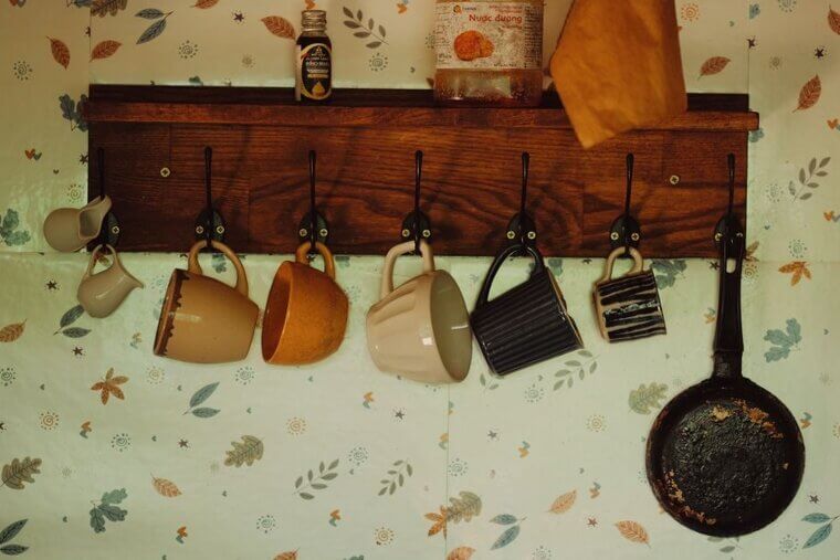 Coat Hooks as Pan Hangers
