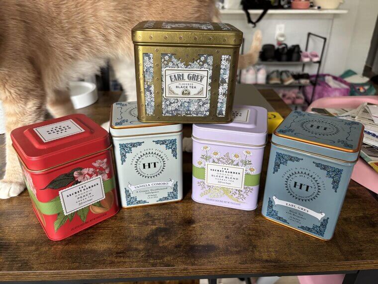 Tea Tins on Magnetic Strips
