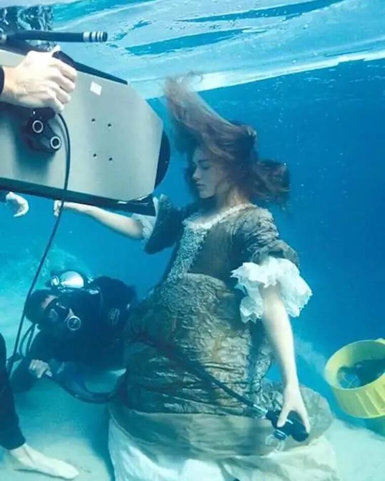 Filming in the Caribbean Sea