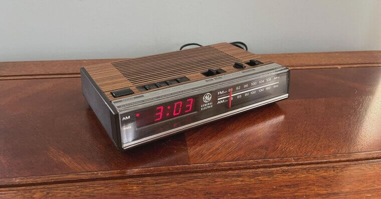 Clock Radio by the Bed