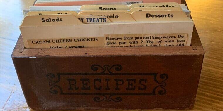 Recipe Box Filled with Family Secrets