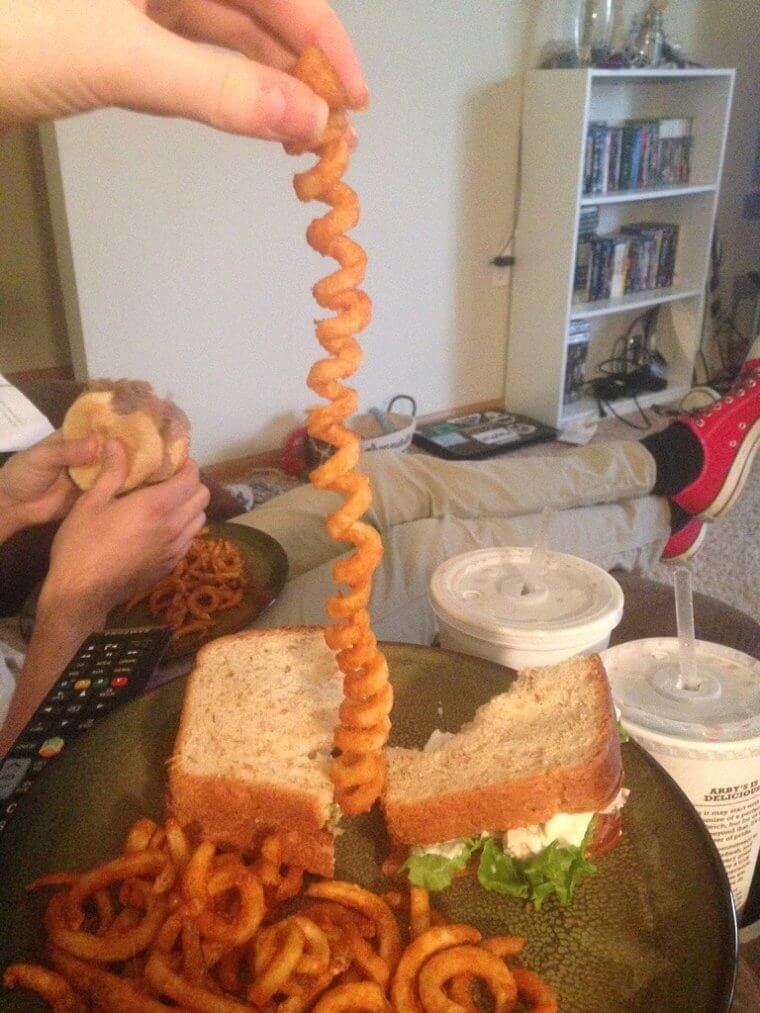 The longest curly fry ever