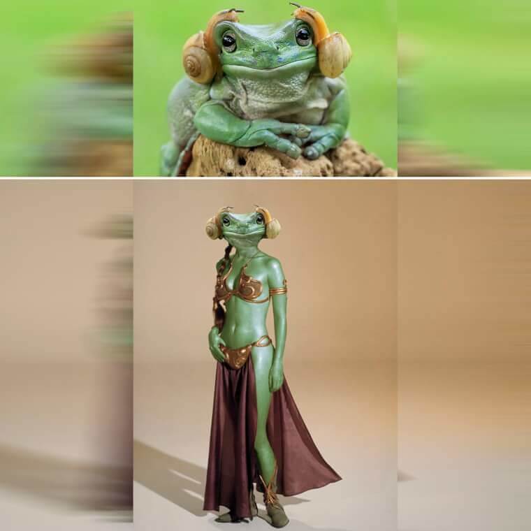 Descripción: A Frog That Resembles Princess Leia