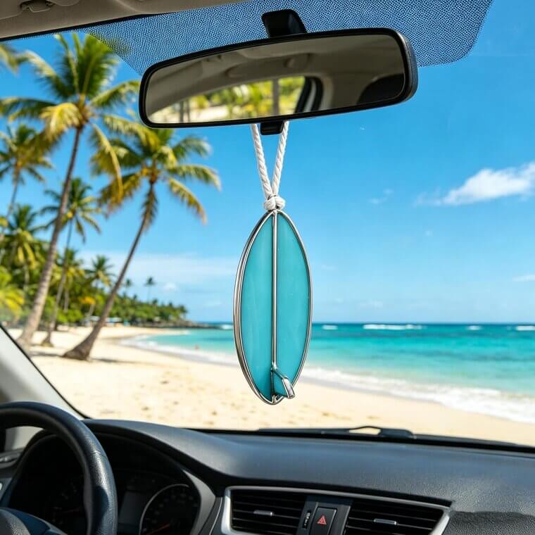 Surfboard Car Charm - Add Coastal Vibes to Your Ride!