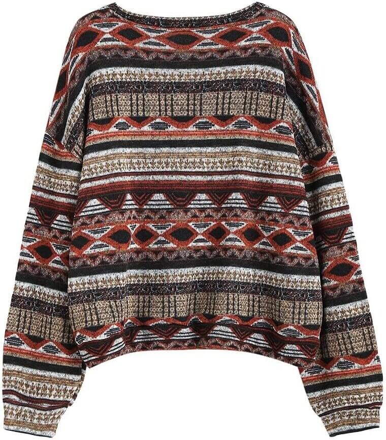 ZAFUL Tribal Knit Sweater - Boho Style for Fall - Now 43% Off!