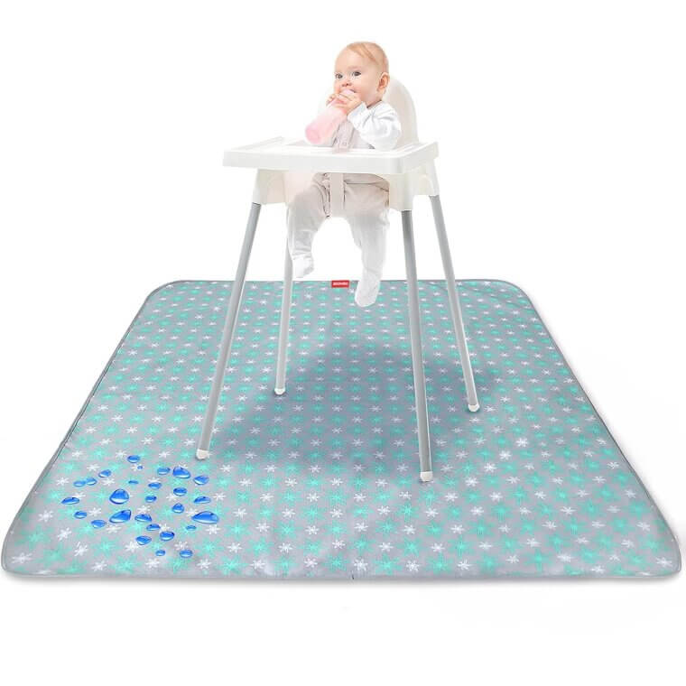 Baby Splat Mat - Waterproof, Anti-Slip, Machine Washable - 20% Off!