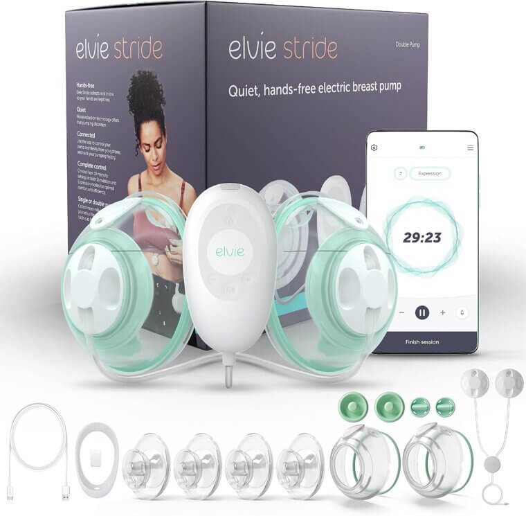 Elvie Stride Breast Pump - Hands-Free, Wearable, Ultra-Quiet Power - 30% Off!