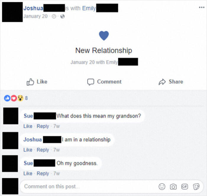 She Meant To Say, "You're In A Relationship?! I Never Thought This Day Would Come!"