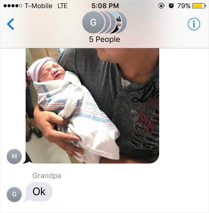 Someone Is Unimpressed With The Birth Of Their Grandchild
