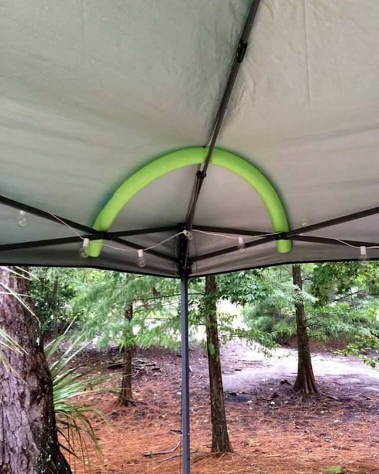 Pool Noodles to Save the Pop Up Tent