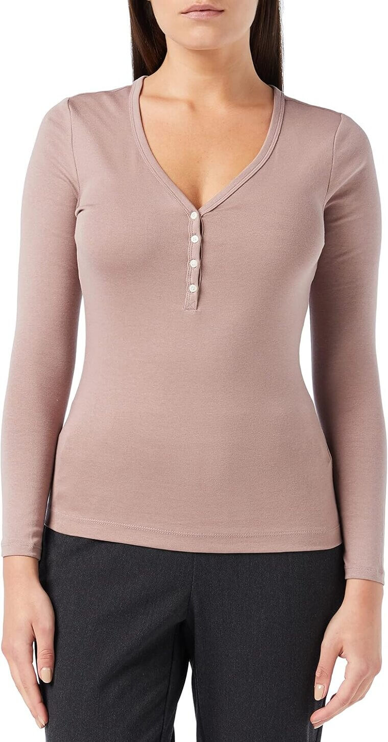 Ribbed Knit Henley Tee - Cozy Style for Everyday Comfort - Now 34% Off!