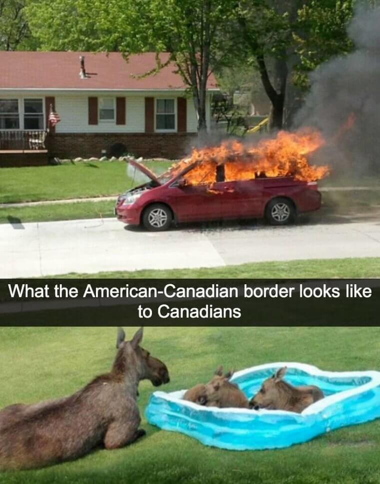 What People Think The US-Canadian Border Looks Like