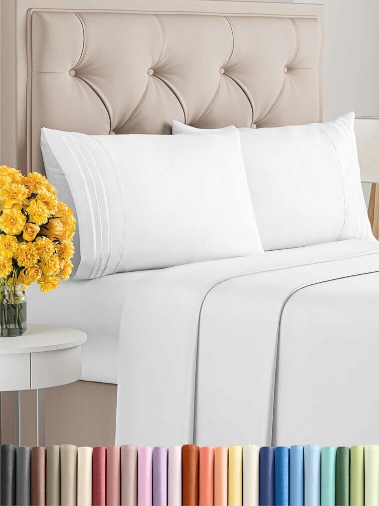 Indulge in Hotel Luxury with Queen Sheet Set - Soft & Cooling! Now 61% Off!