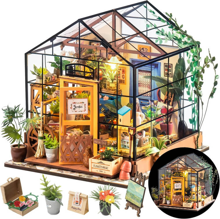 Add Quirky Charm in or Outside the House With This DIY Miniature Greenhouse Kit