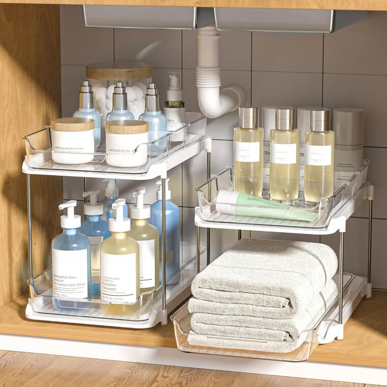 Make Daily Life Easier With These Aesthetic Under-Sink Organizers