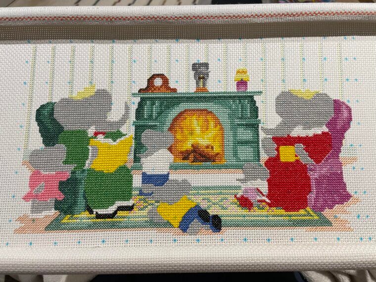 Cross-Stitched Wall Art: A Cozy Family Tradition