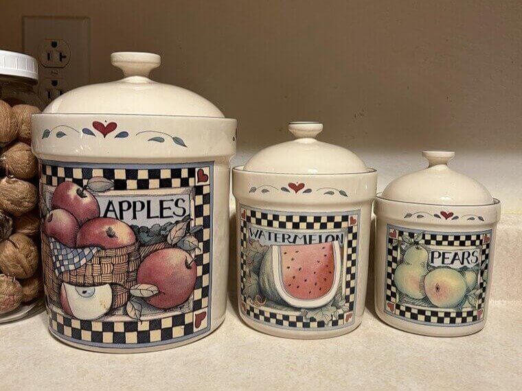 Fruit-Themed Canisters: A 1990s Kitchen Classic