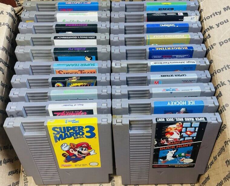 Classic NES Game Cartridges