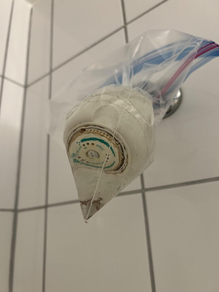 The Vinegar Valve: Deep Cleaning Showerheads With a Baggy