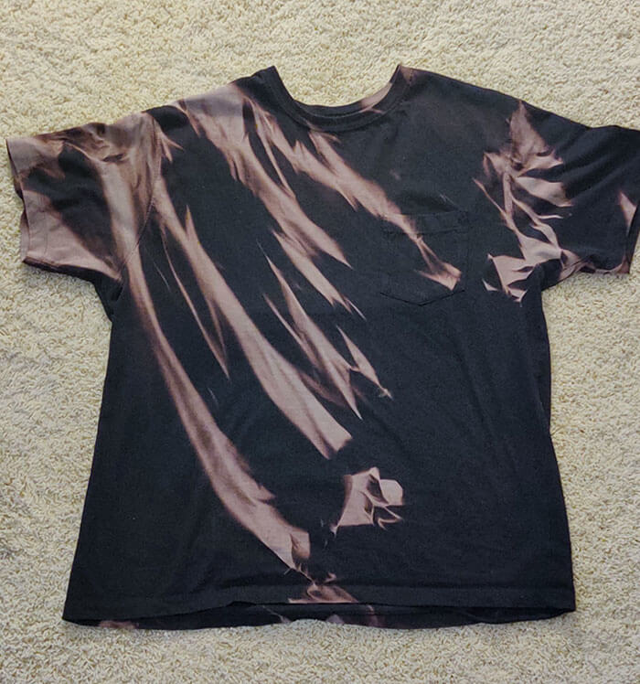 When A Black Shirt Gets Bleached By The Sun For A Few Years