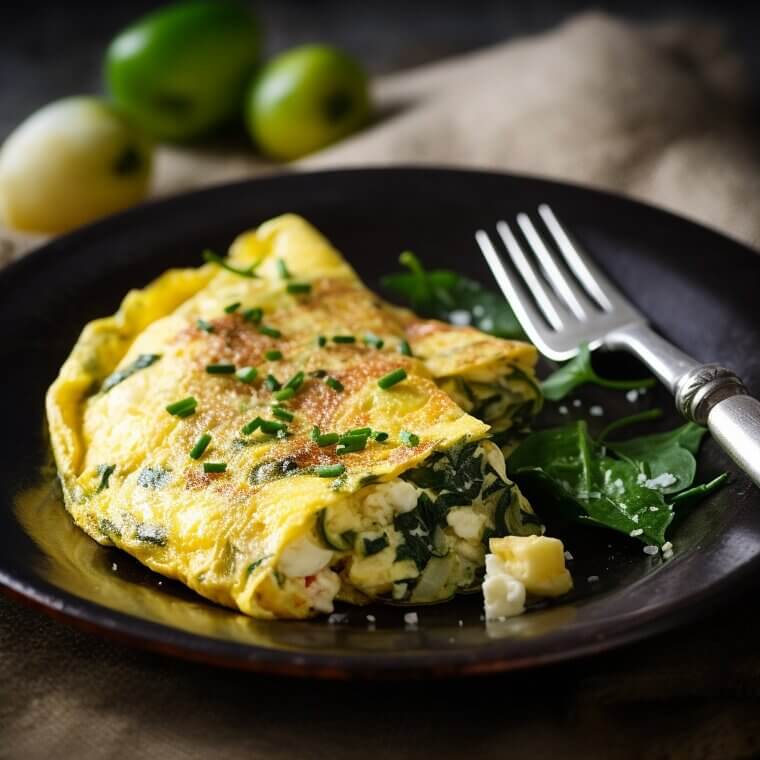 Spinach and Feta Omelette