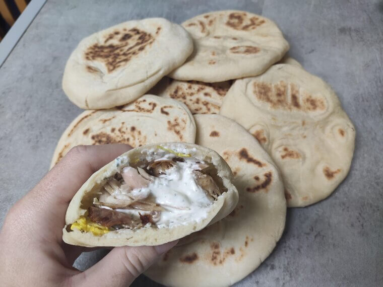 Greek Chicken Pitas