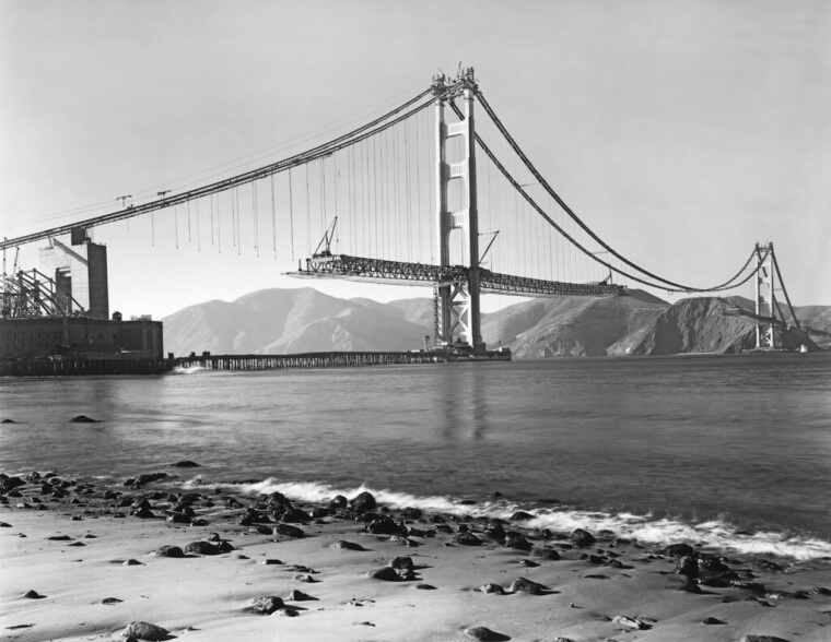 The Golden Gate Bridge - Then