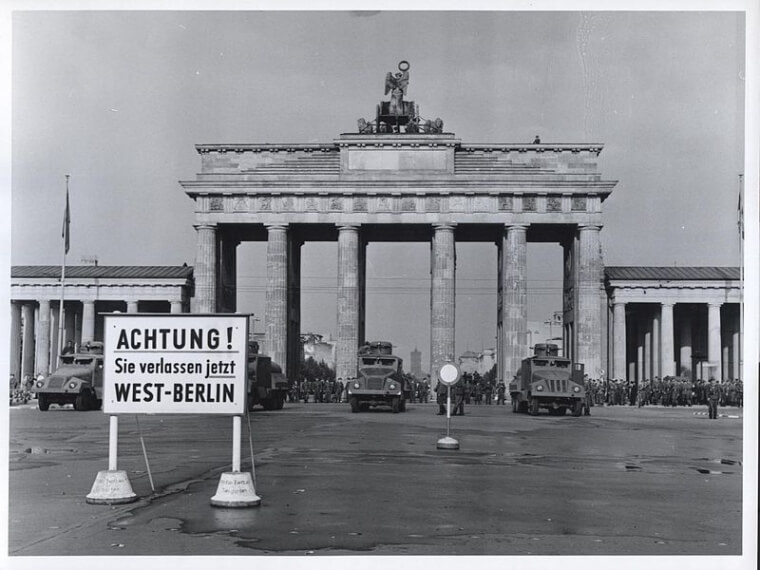 The Brandenburg Gate - Then