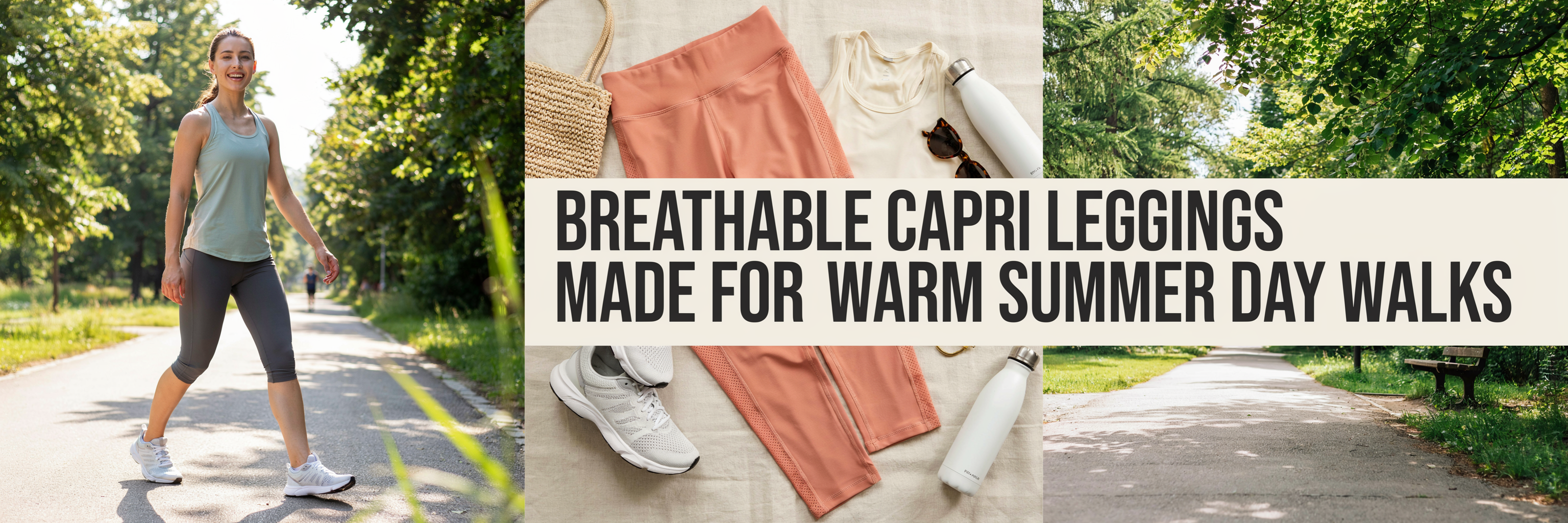 Breathable Capri Leggings Made for Warm Summer Day Walks