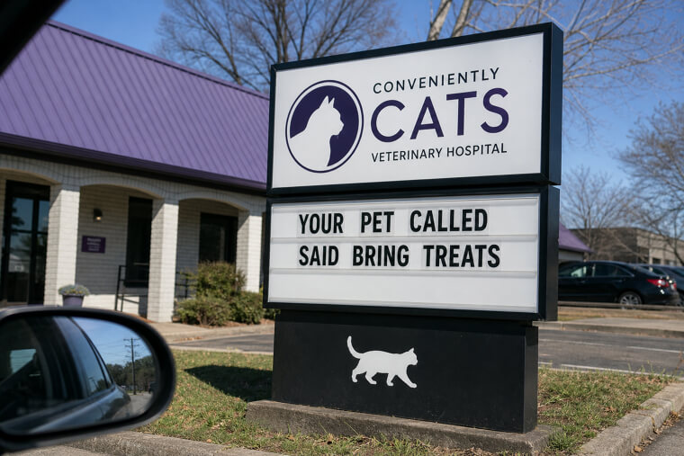 "Your Pet Called — Said Bring Treats"