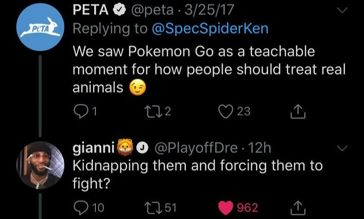 We're Guessing No One at PETA Actually Played the Game