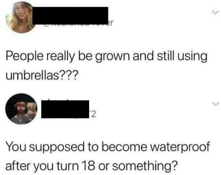 It's Time to Grow Up, so Throw Out That Umbrella