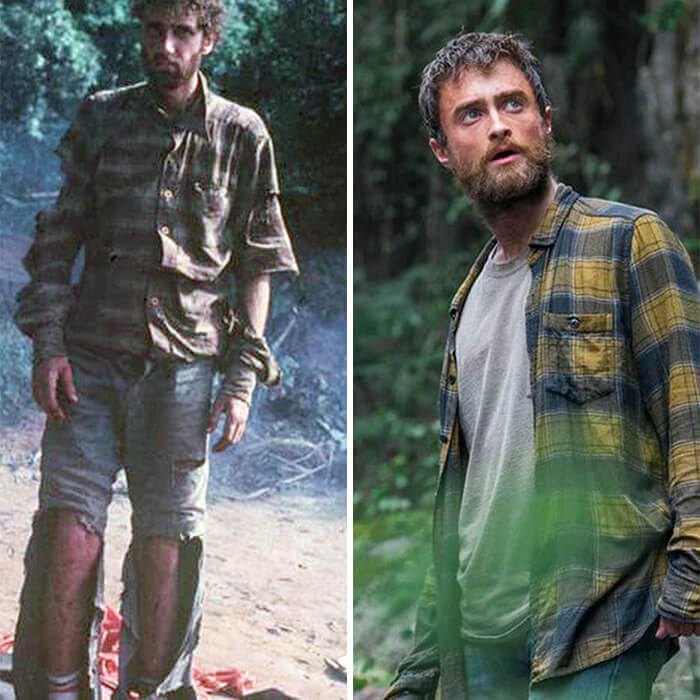 Le Vrai Yossi Ghinsberg Et L'acteur Daniel Radcliffe Dans La Jungle