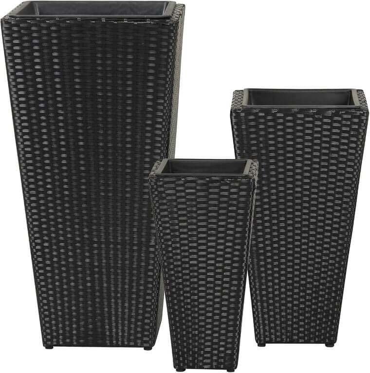 Giantex Tall Planters Set - Stylish & Versatile for Indoor/Outdoor 
