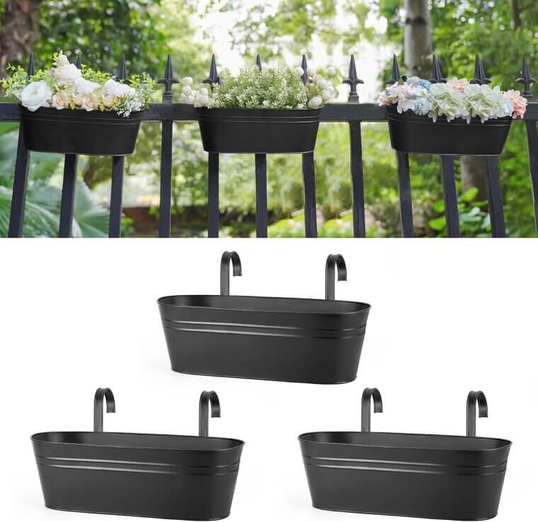 Dahey Metal Hanging Pots - Perfect for Balcony Gardens - Now 10% Off!
