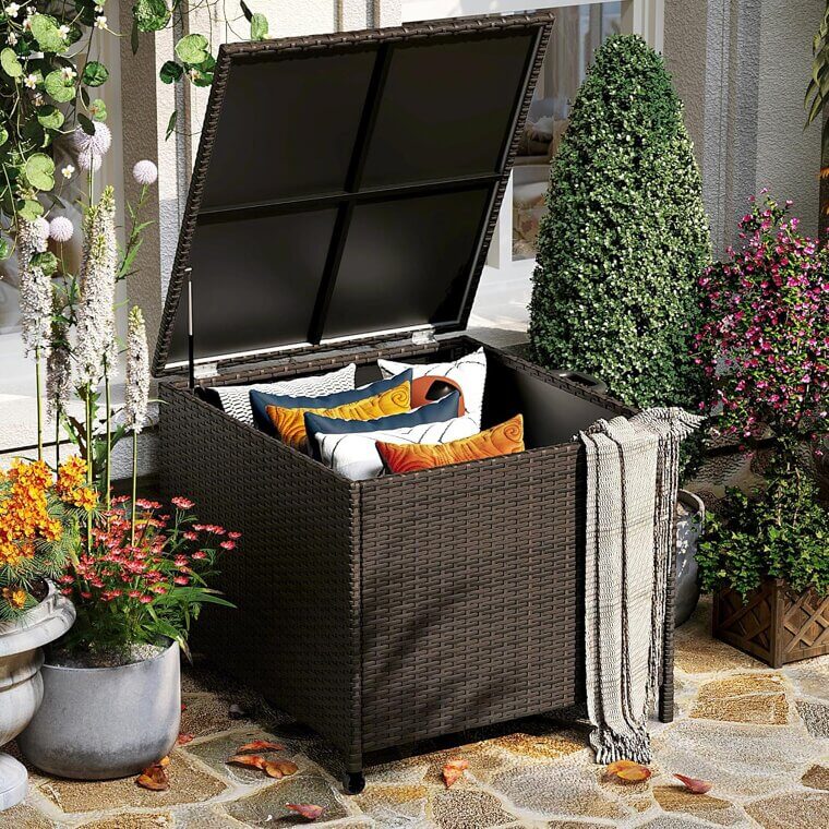 Wicker Deck Box - Stylish Outdoor Storage Solution - 13% Off!