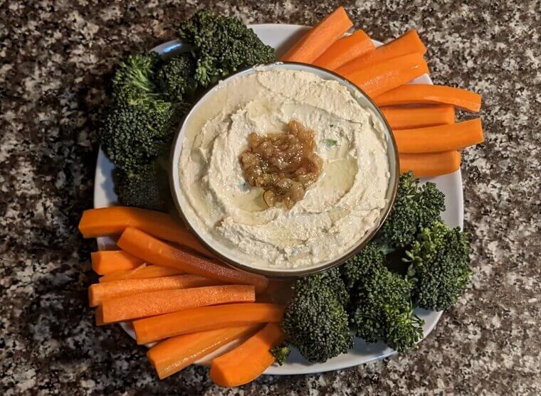 Hummus + Raw Veg Sticks