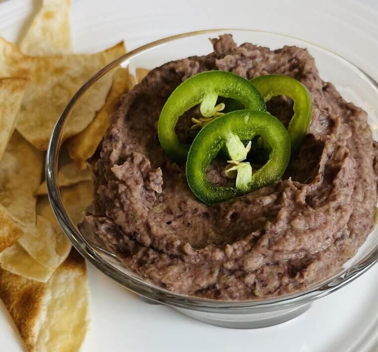 Black-Bean Dip + Bell Pepper Slices
